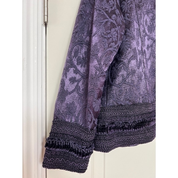 Coldwater Creek Purple Embroidered Jacket - Size MP - Picture 4 of 5